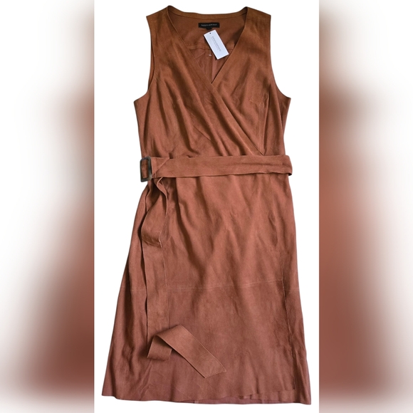 NWT Banana Republic Brown Genuine Goat Suede Dress~Reasonable Offers Only - Picture 6 of 12